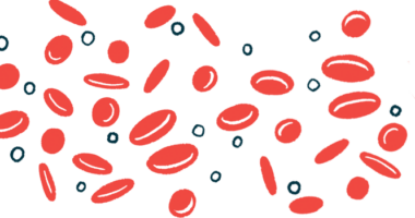 Dozens of red blood cells are shown grouped together.