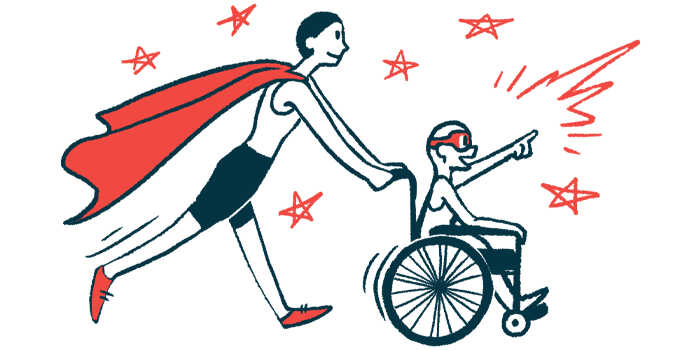 rare disease clinical trial participants | Cold Agglutinin Disease News | Illustration of woman in cape pushing child in wheelchair