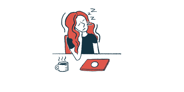 fatigue is among most common CAD symptoms | Cold Agglutinin News | illustration of woman sleeping at desk