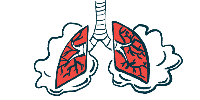 A pair of lungs, with clouds around them, are illustrated.