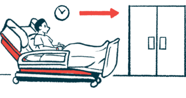 An illustration of a patient on a gurney in a hospital.