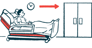 An illustration of a patient on a gurney in a hospital.