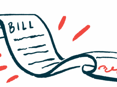 A bill is shown on a scroll of parchment.