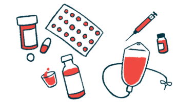 An array of medications, including pills and a syringe, is shown in this illustration.