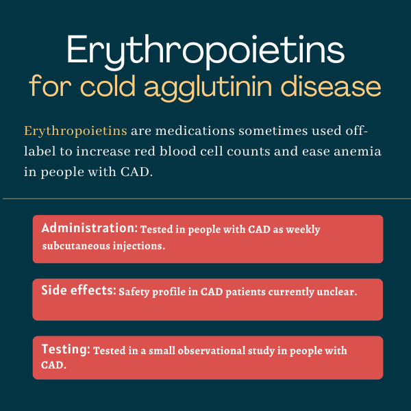 Erythropoietins for cold agglutinin disease