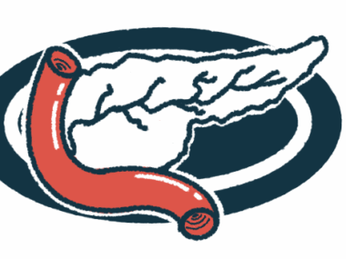 An illustration shows a close-up view of the human pancreas.